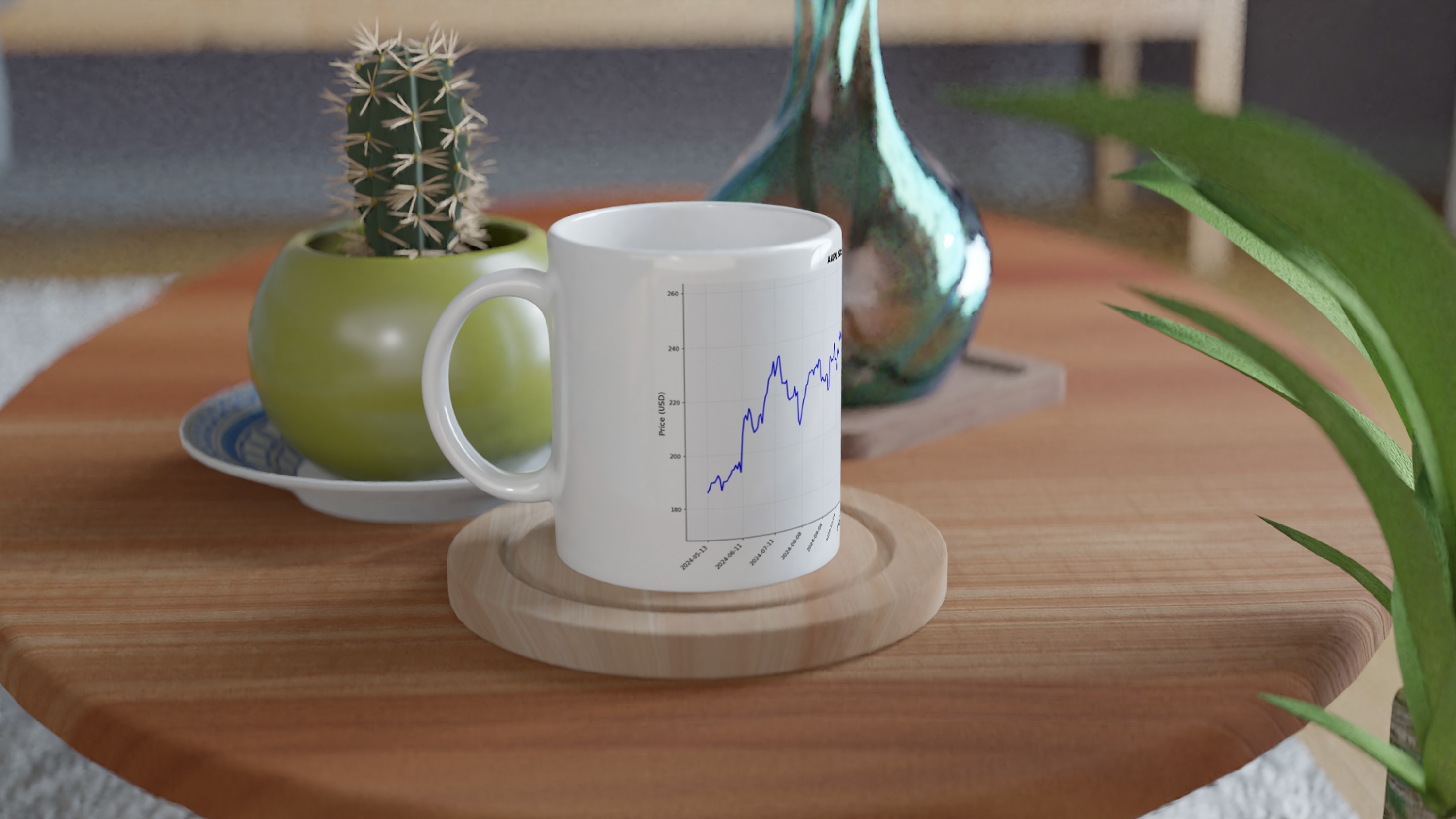 Stock chart mug - lifestyle scene 1